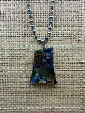 Unique Artisan Made Murano Millefiori Glass Pendant Necklace